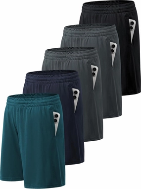 BVNSOZ Men's Athletic Shorts with Pockets and Elastic Waistband Quick Dry Workout Shorts for Men