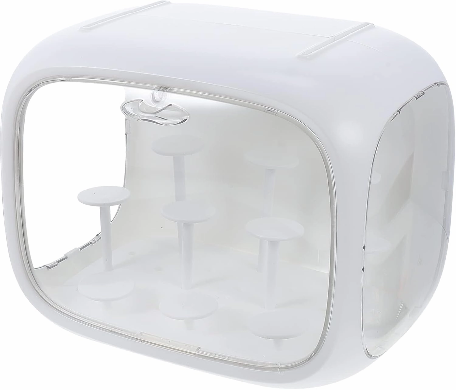 Cabilock Box Model Display Box Display Case Doll Display Shelf Toys Showcase Action Figure Doll Display Container Figures Football Display Stand Displaying Case mini pp Ornaments White
