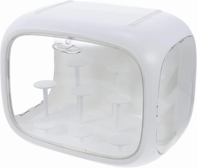 Cabilock Box Model Display Box Display Case Doll Display Shelf Toys Showcase Action Figure Doll Display Container Figures Football Display Stand Displaying Case mini pp Ornaments White