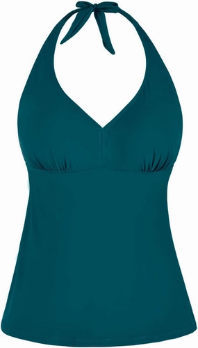 Cadocado Women's Tankini Top Strappy Back Bathing Suit Slimming Control Swimsuits Top Ruched Swimwear Top Only