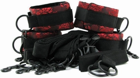 CalExotics Scandal Bed Restraints – Luxury Bondage Handcuff & Ankle Restraints for Couples – BDSM Toys for Couples – Black