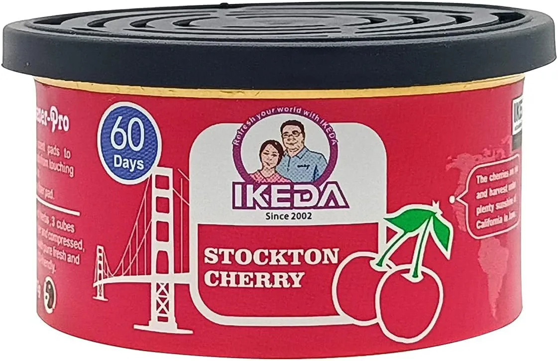 Car Air Freshener: Stockton Cherry Scent | Car Scents | Odor Eliminator Essential | Long-Lasting | Strong Fragrance | For Home Closet | 1.5 Oz | Pack of 4…