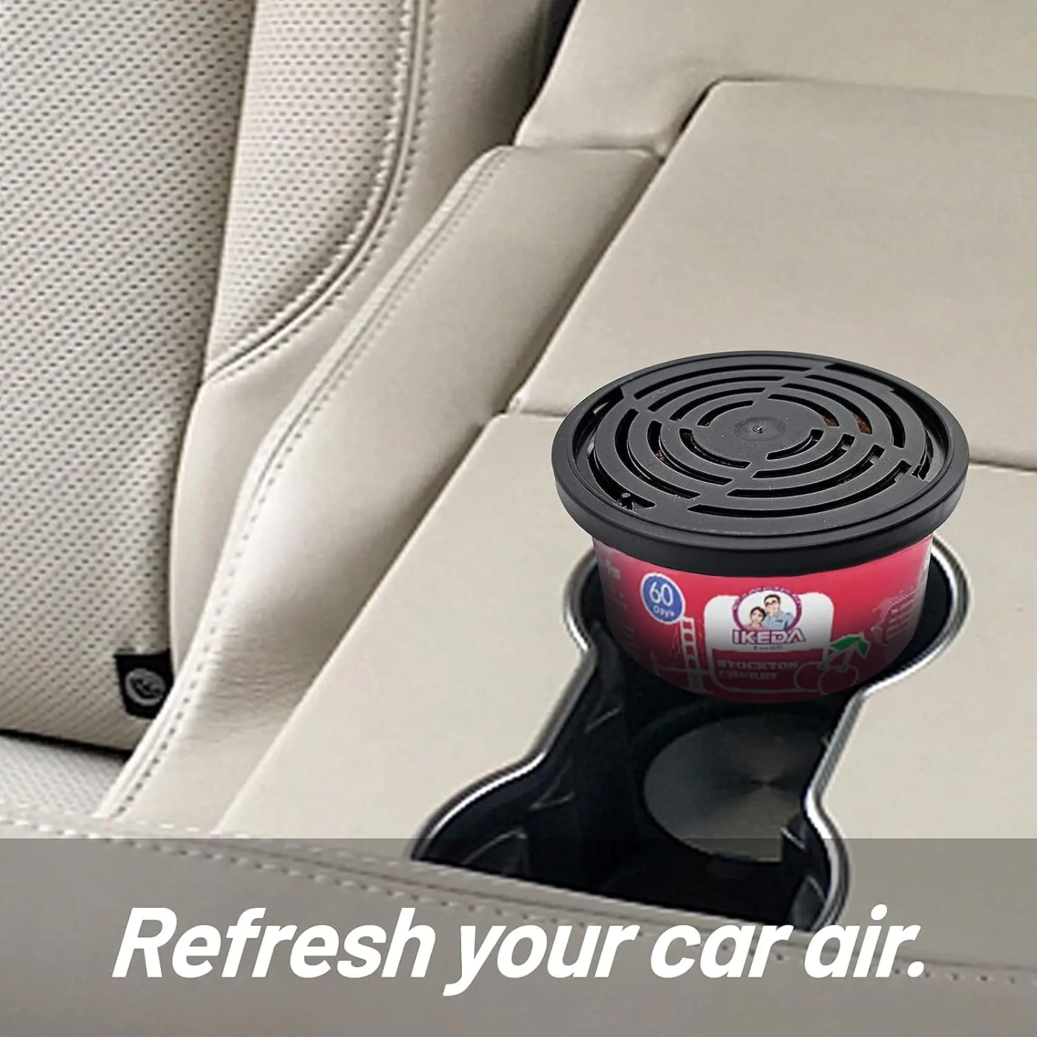 Car Air Freshener: Stockton Cherry Scent | Car Scents | Odor Eliminator Essential | Long-Lasting | Strong Fragrance | For Home Closet | 1.5 Oz | Pack of 4…