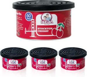 Car Air Freshener: Stockton Cherry Scent | Car Scents | Odor Eliminator Essential | Long-Lasting | Strong Fragrance | For Home Closet | 1.5 Oz | Pack of 4…