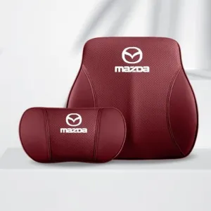 Car Headrest Lumbar Support Cushion for Mazda Biante 2008-2018, Car Lumbar Support Pillow and Car Neck Pillow Kit, Driver Seat Backrest, Seat Covers Accessories,B