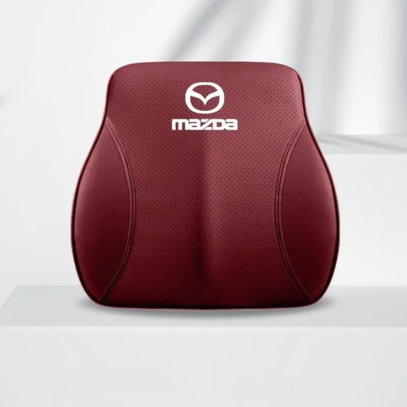 Car Headrest Lumbar Support Cushion for Mazda Biante 2008-2018, Car Lumbar Support Pillow and Car Neck Pillow Kit, Driver Seat Backrest, Seat Covers Accessories,B