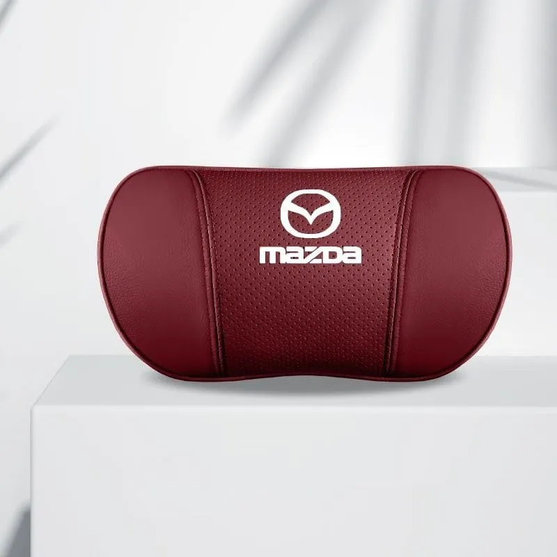 Car Headrest Lumbar Support Cushion for Mazda Biante 2008-2018, Car Lumbar Support Pillow and Car Neck Pillow Kit, Driver Seat Backrest, Seat Covers Accessories,B