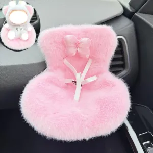 Car Plush Dolls Seat for 17cm Dolls, Decorative Doll Safety Sofa with Plush Chair Cushion Cute Car Air Vents Ornaments Accessories for Display Toy (Type 3)