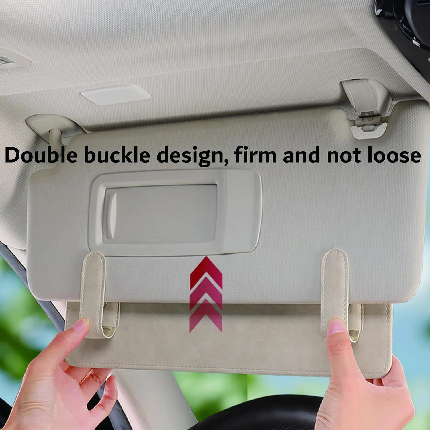 Car Sun Visor Extender for Audi A3 allstreet 8Y Facelift 2024 - UV Protection Anti-Glare Sun Blocker,Adjustable Stable Car Sun Visor Extension Clip,Beige-with Storage Bag