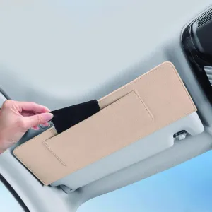 Car Sun Visor Extender for Audi A3 allstreet 8Y Facelift 2024 - UV Protection Anti-Glare Sun Blocker,Adjustable Stable Car Sun Visor Extension Clip,Beige-with Storage Bag