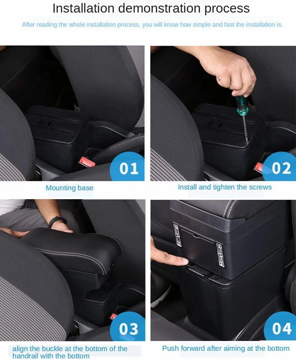 Car Arm Rest Car Armrest for Nissan for Kicks 2016-2021 Interior Parts Special Retrofit Parts Armrest Box Center Storage Box Curved Surface Central Armrest Console
