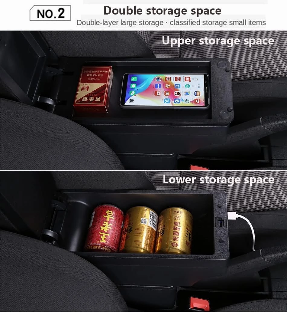 Car Arm Rest Car Armrest for Nissan for Kicks 2016-2021 Interior Parts Special Retrofit Parts Armrest Box Center Storage Box Curved Surface Central Armrest Console