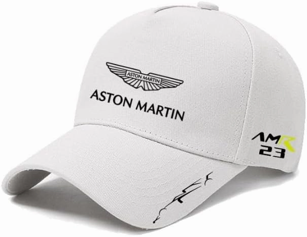Car Baseball Cap for Aston mart-, Sun Hat Print Unisex Running Headgear, Adjustable Trucker Baseball Hat for Outdoor Sports White