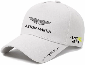 Car Baseball Cap for Aston mart-, Sun Hat Print Unisex Running Headgear, Adjustable Trucker Baseball Hat for Outdoor Sports White