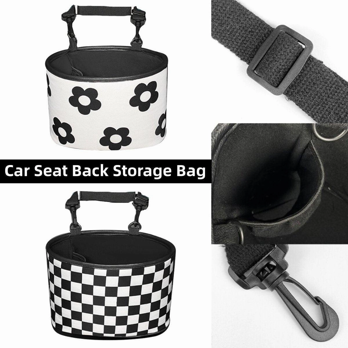 Car Seatback Trash Can Multifunctional Hanging Storage Box Clutter Organisation