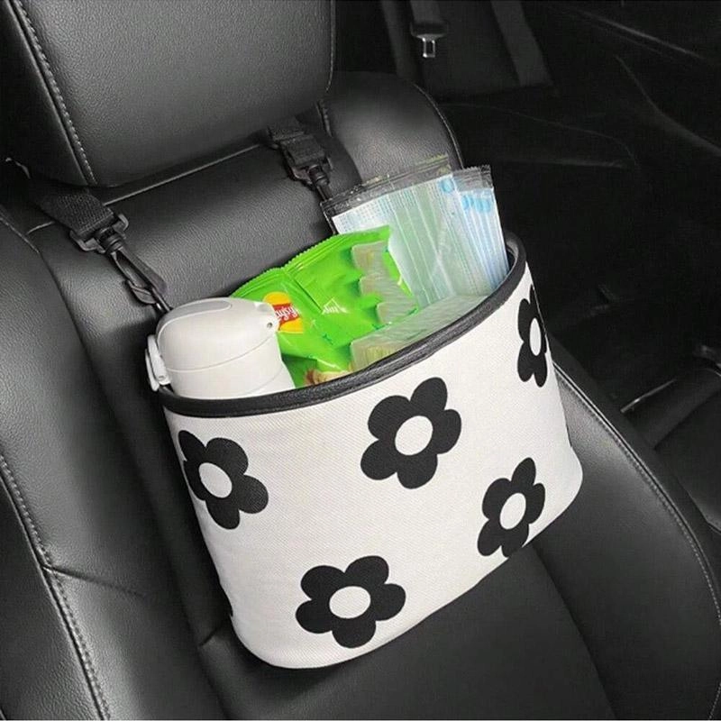 Car Seatback Trash Can Multifunctional Hanging Storage Box Clutter Organisation