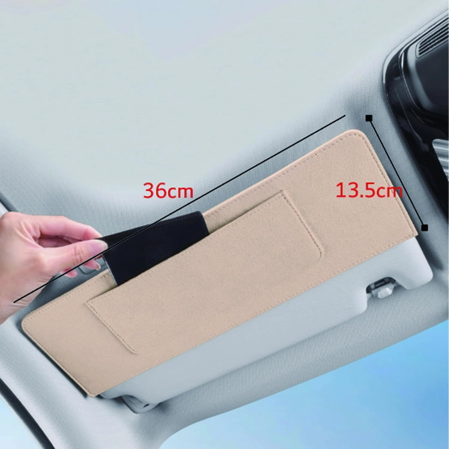 Car Sun Visor Extender for Audi Q7 4M 2nd Facelift SUV 5-7 Seats 2024- UV Protection Anti-Glare Sun Blocker,Adjustable Stable Car Sun Visor Extension Clip,Black-with Storage Bag