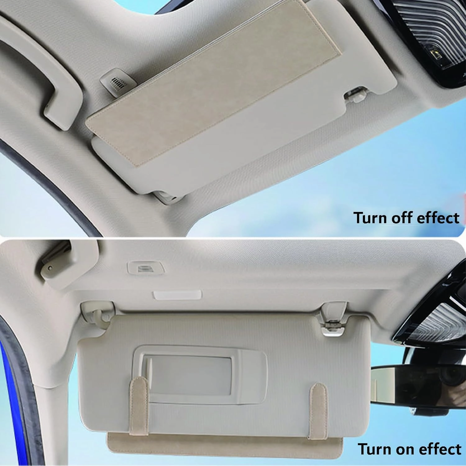 Car Sun Visor Extender for Audi Q7 4M 2nd Facelift SUV 5-7 Seats 2024- UV Protection Anti-Glare Sun Blocker,Adjustable Stable Car Sun Visor Extension Clip,Black-with Storage Bag