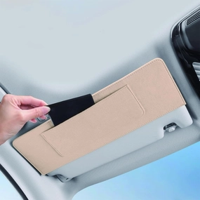Car Sun Visor Extender for Mercedes-Benz B-Class Sports Tourer W247 Facelift Hatchback 2023- UV Protection Anti-Glare Sun Blocker,Adjustable Stable Car Sun Visor,Beige-with Storage Bag