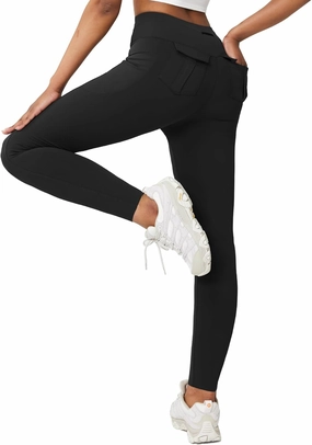 Casei Cargo Leggings with Pockets for Women Tummy Control Stretchy Soft Yoga Pants for Hiking Workout Drawstring Legging