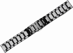 Ceramic Watch Strap 18mm 20mm 22mm Unisex Bracelet Folding Clasp Quick Release Replacement Wristband