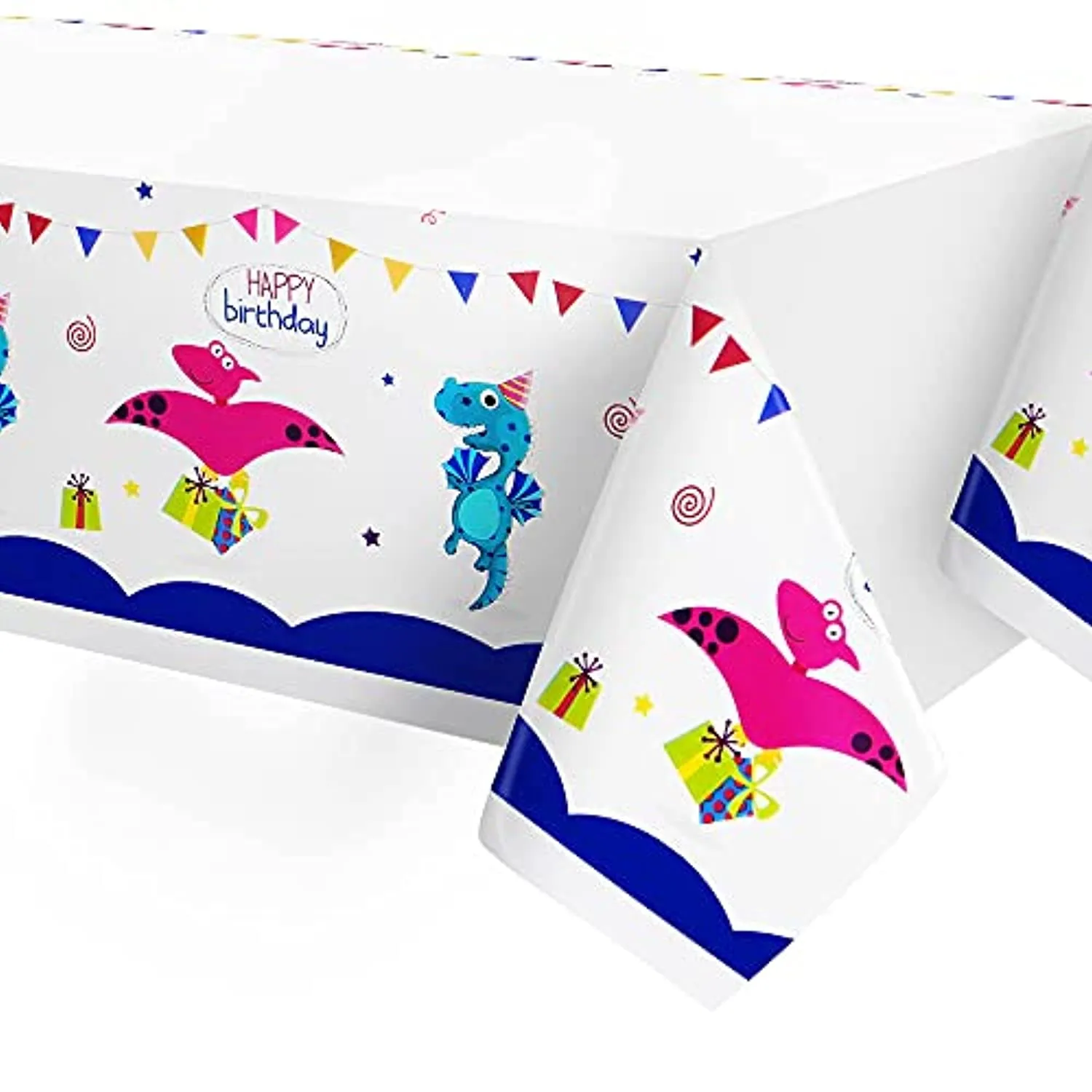 Chooling Dinosaur Birthday Party Supplies Set for Daughter Son- Dinosaur Themed Party for Birthday Decoration-Disposable Paper Plates, Tableware,Cups, Napkins, Plastic Table Cloth, Banner Serves 16 Guests