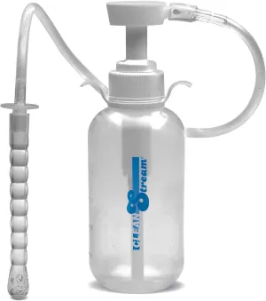 Cleanstream Pump Action Enema Bottle with Nozzle, Travel Enema Kit for Colon Cleansing with Syringe Handle and Nozzle Tip, Reusable at Home Cleaner Set for Men and Women, Premium Silicone, 300 ml