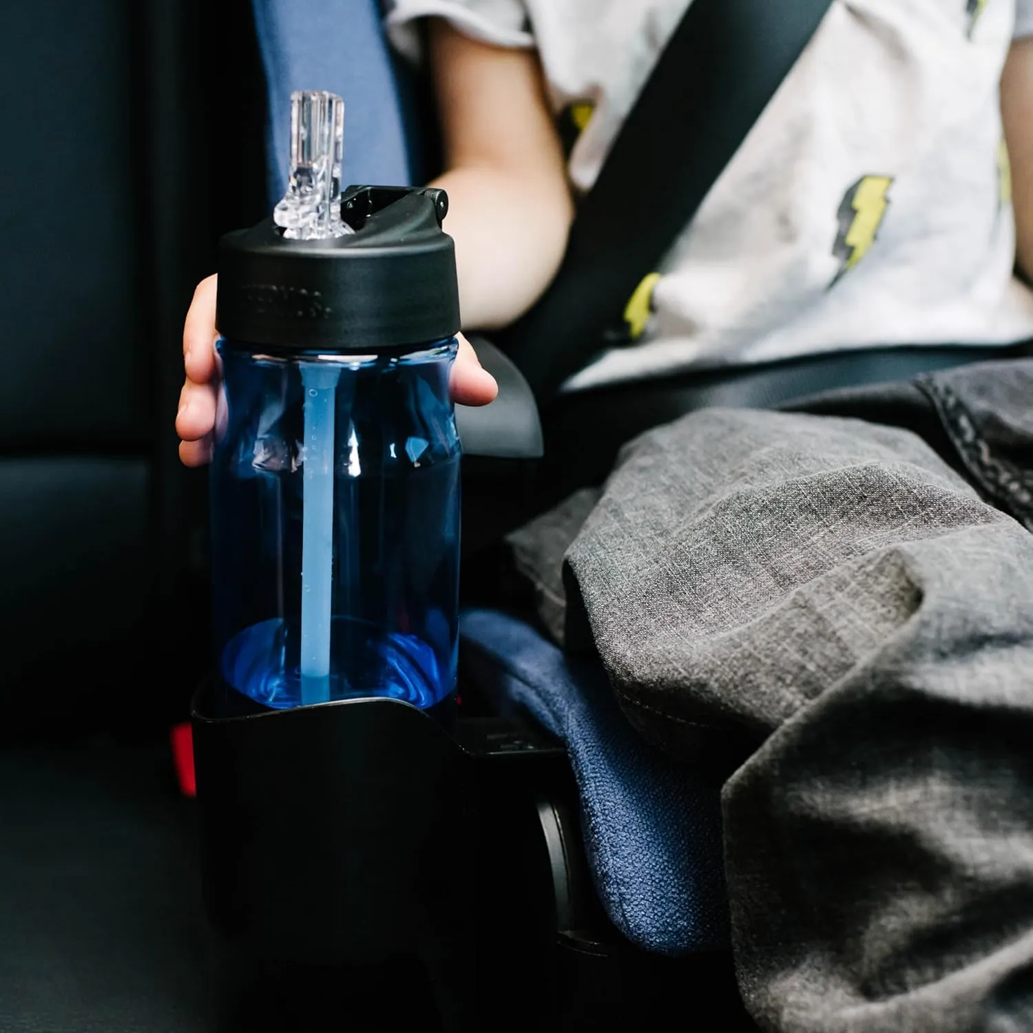 Clek Oobr High Back Booster Seat with Adjustable Headrest, Reclining Design, and Rigid LATCH System (Cloud)