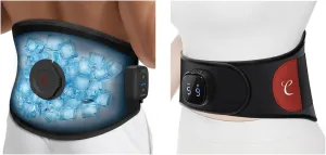 Comfytemp Auto Air Compression Cold Therapy with Large Back Brace & Ice Bag and Portable Cordless Heating Pad for Back Pain Relief, FSA HSA Eligible, Gift for Recovery After Surgery Bundles