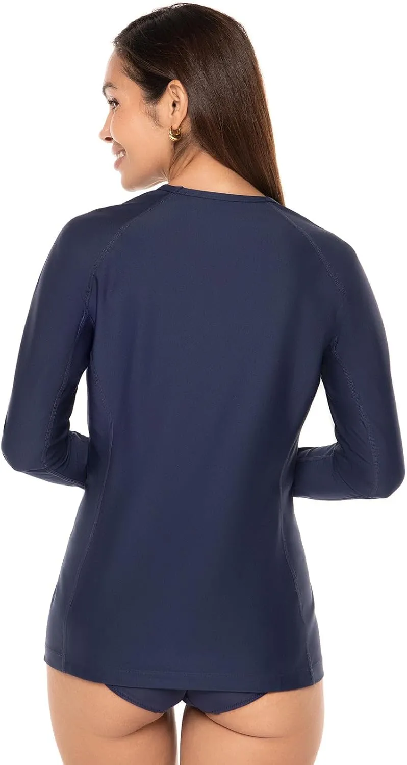 Coolibar UPF 50  Women's Hightide Long Sleeve Swim Shirt - Sun Protective