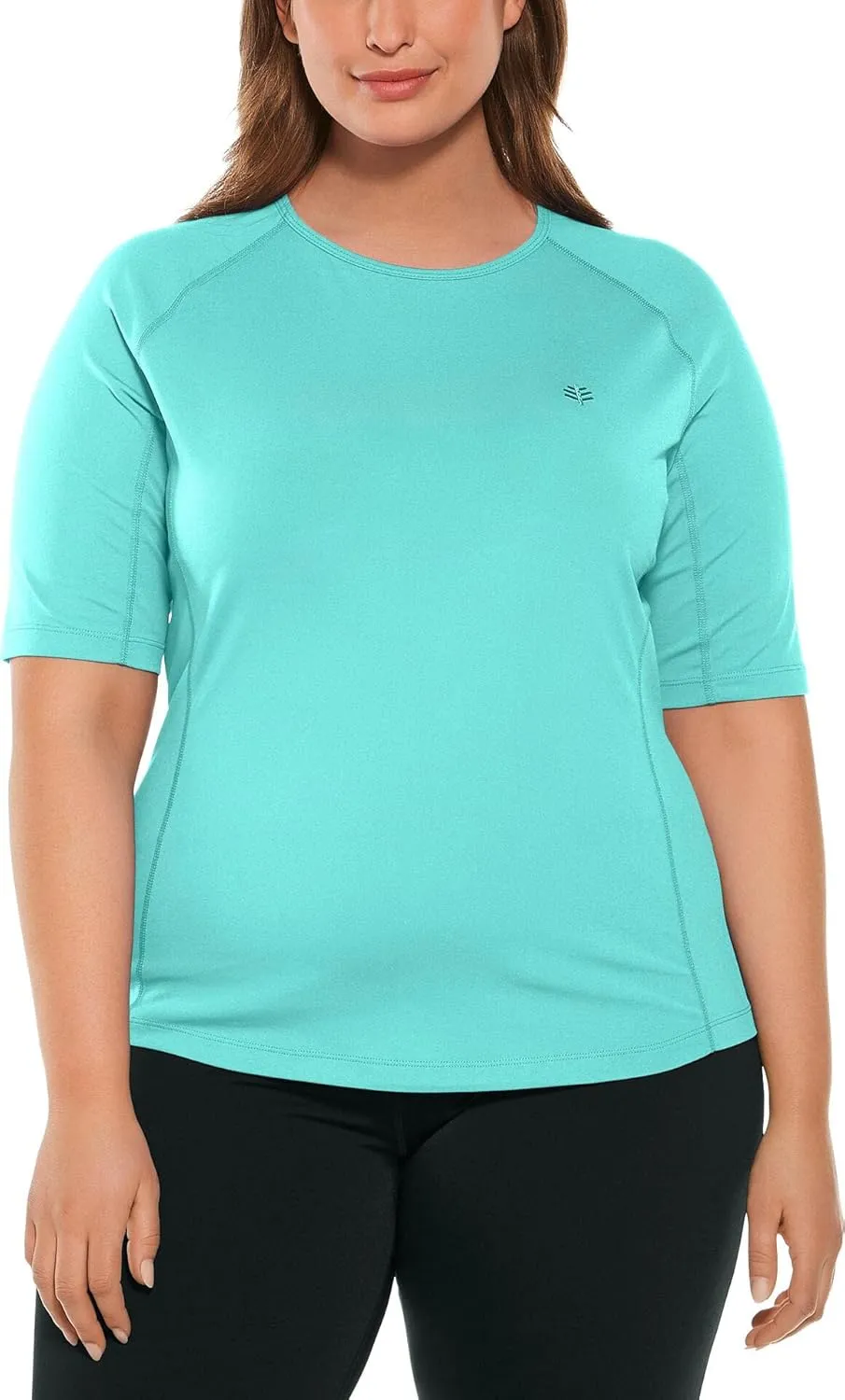 Coolibar UPF 50  Women's Hightide Short Sleeve Swim Shirt - Sun Protective