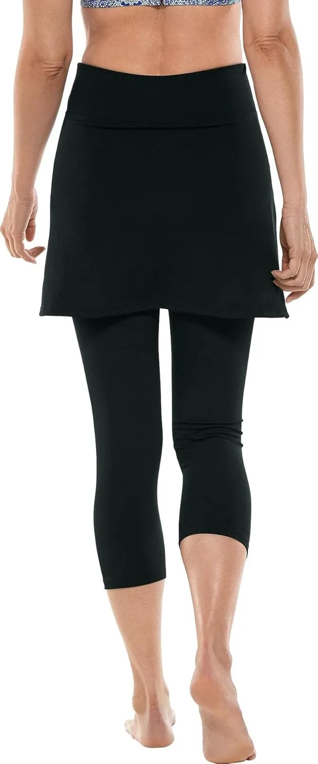 Coolibar UPF 50  Women's Kahula Skirted Swim Capris - Sun Protective