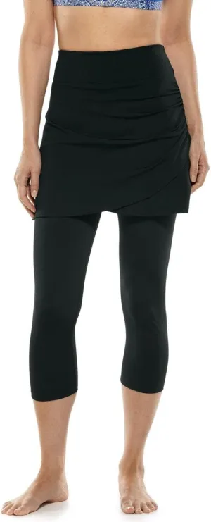 Coolibar UPF 50  Women's Kahula Skirted Swim Capris - Sun Protective