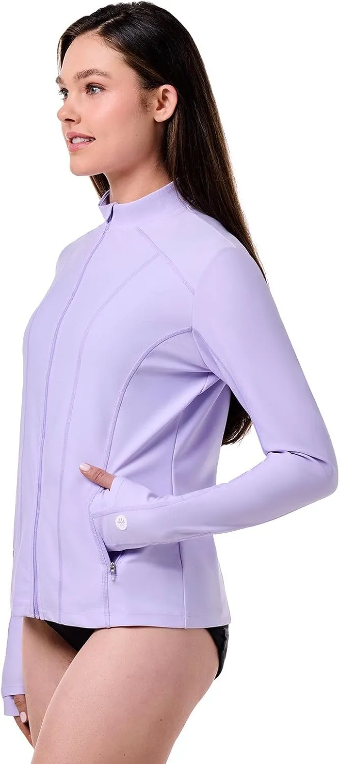 Coolibar UPF 50  Women's Malawi Swim Jacket - Sun Protective
