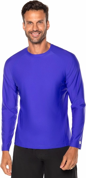 Coolibar UPF 50  Men's Hightide Long Sleeve Swim Shirt - Sun Protective