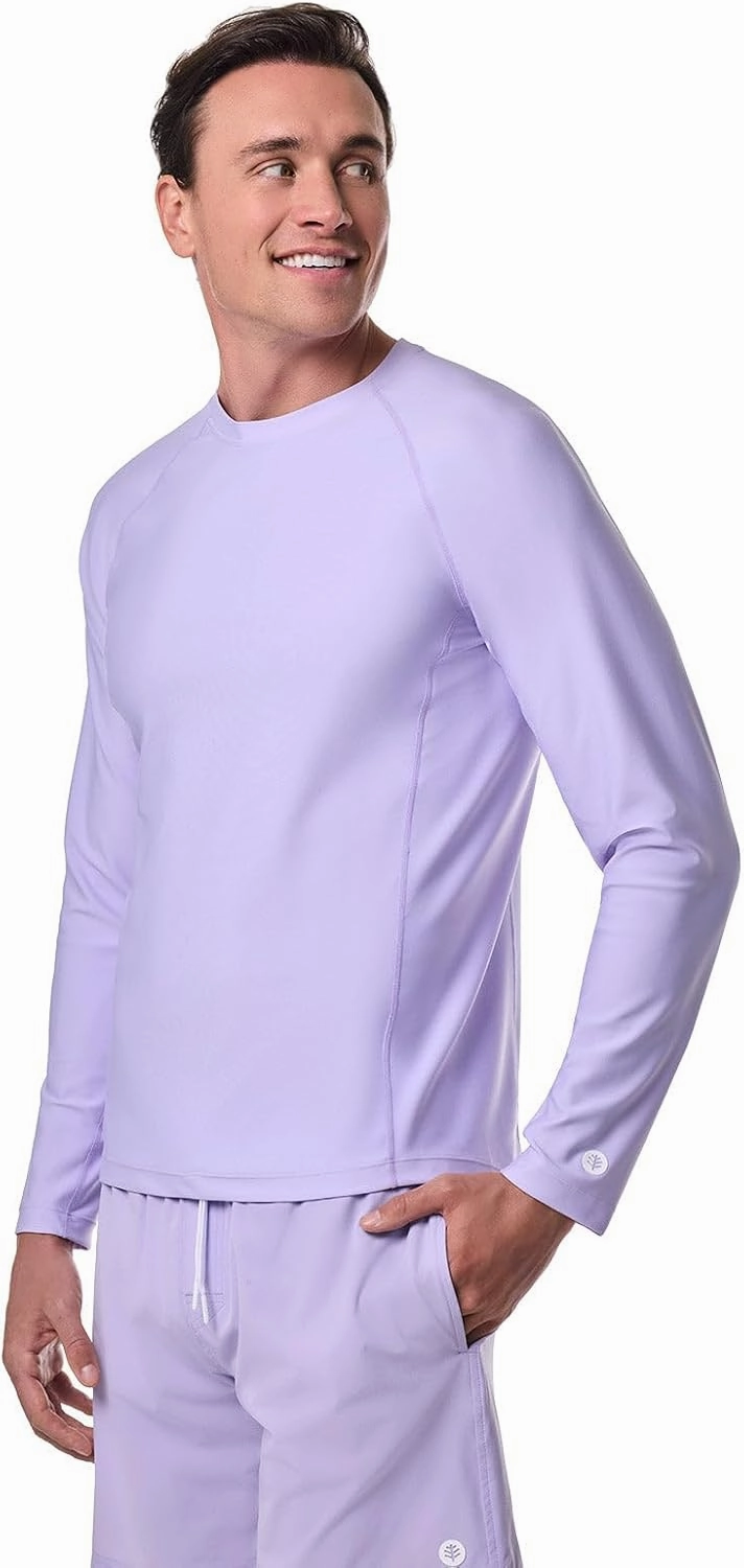 Coolibar UPF 50  Men's Hightide Long Sleeve Swim Shirt - Sun Protective
