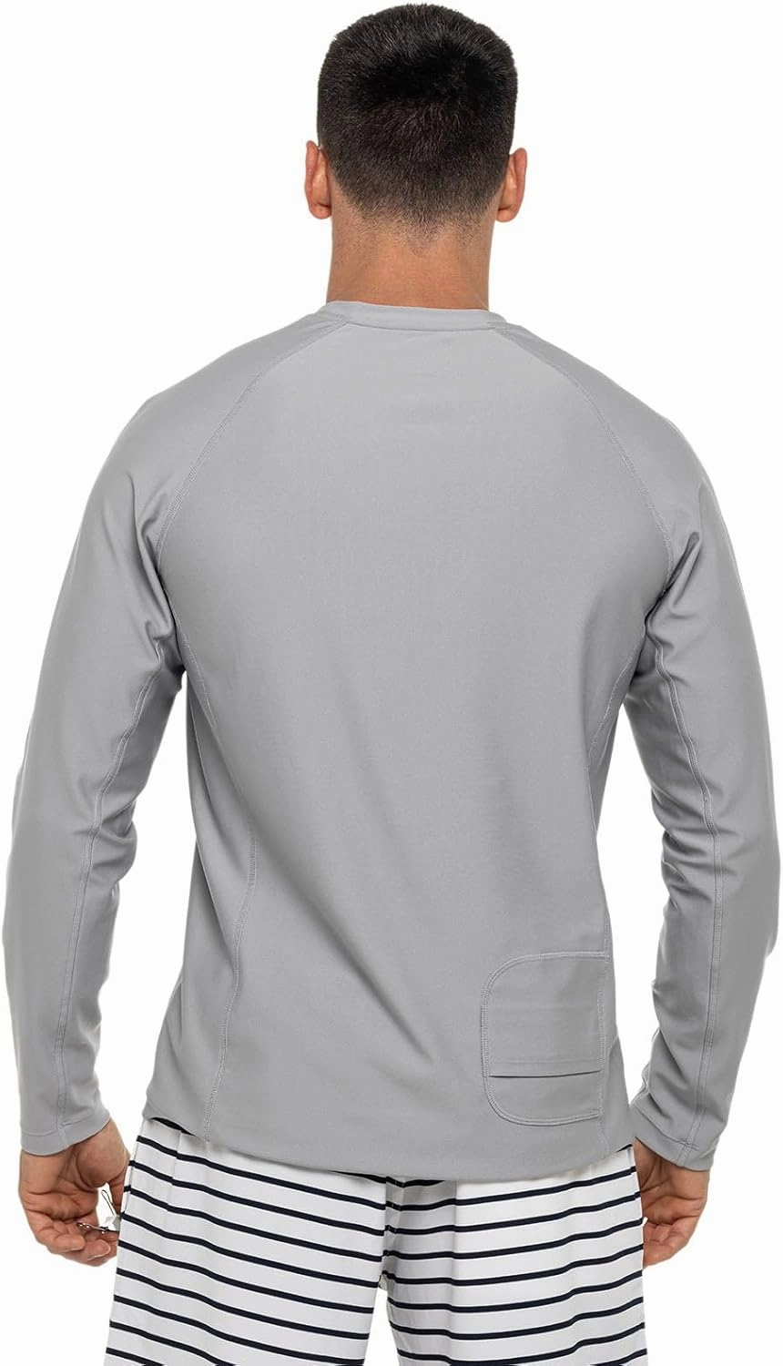 Coolibar UPF 50  Men's Hightide Long Sleeve Swim Shirt - Sun Protective
