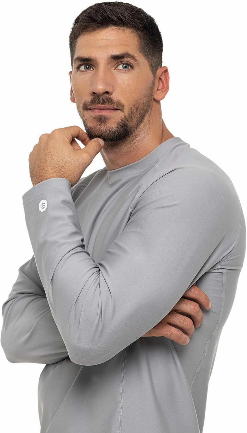 Coolibar UPF 50  Men's Hightide Long Sleeve Swim Shirt - Sun Protective