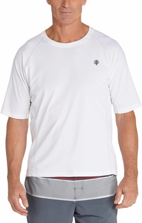 Coolibar UPF 50  Men's Hightide Short Sleeve Swim Shirt - Sun Protective