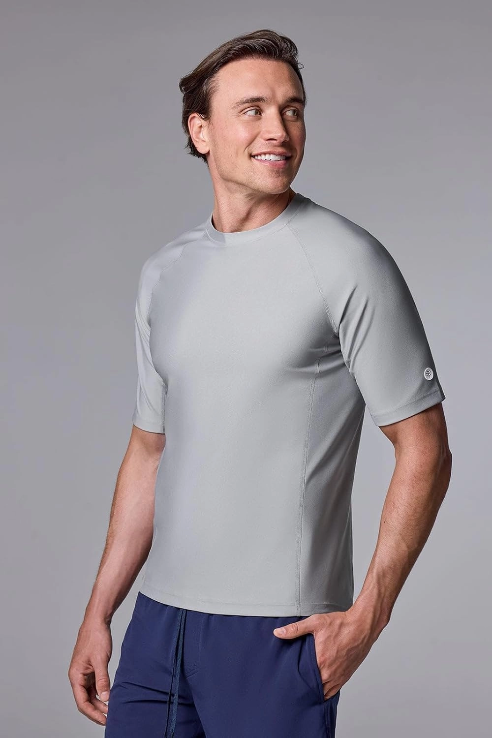 Coolibar UPF 50  Men's Hightide Short Sleeve Swim Shirt - Sun Protective