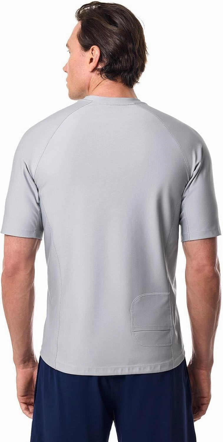 Coolibar UPF 50  Men's Hightide Short Sleeve Swim Shirt - Sun Protective
