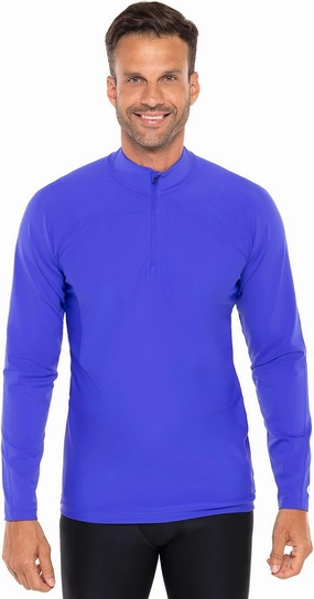 Coolibar UPF 50  Men's Nocona Zip Rash Guard - Sun Protective