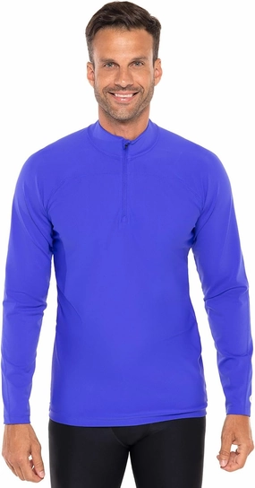Coolibar UPF 50  Men's Nocona Zip Rash Guard - Sun Protective