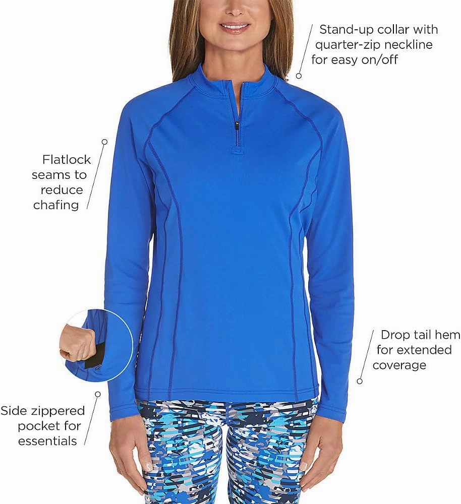 Coolibar UPF 50  Women's Freestyle Long Sleeve Rash Guard - Sun Protective