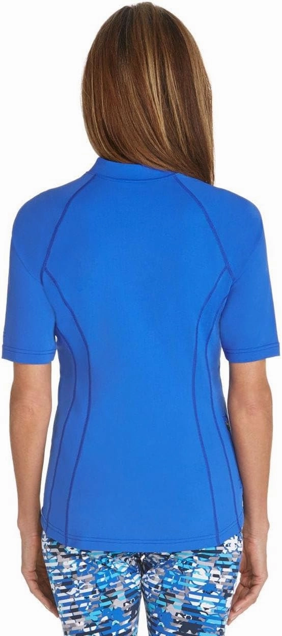 Coolibar UPF 50  Women's Freestyle Short Sleeve Rash Guard - Sun Protective