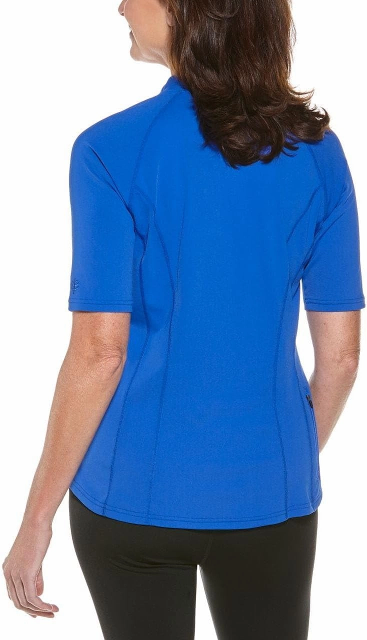 Coolibar UPF 50  Women's Freestyle Short Sleeve Rash Guard - Sun Protective