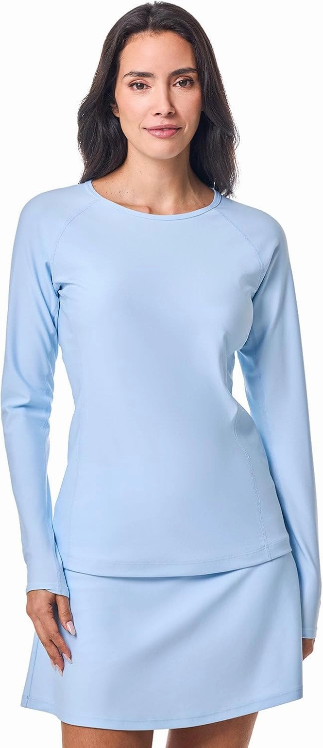 Coolibar UPF 50  Women's Hightide Long Sleeve Swim Shirt - Sun Protective
