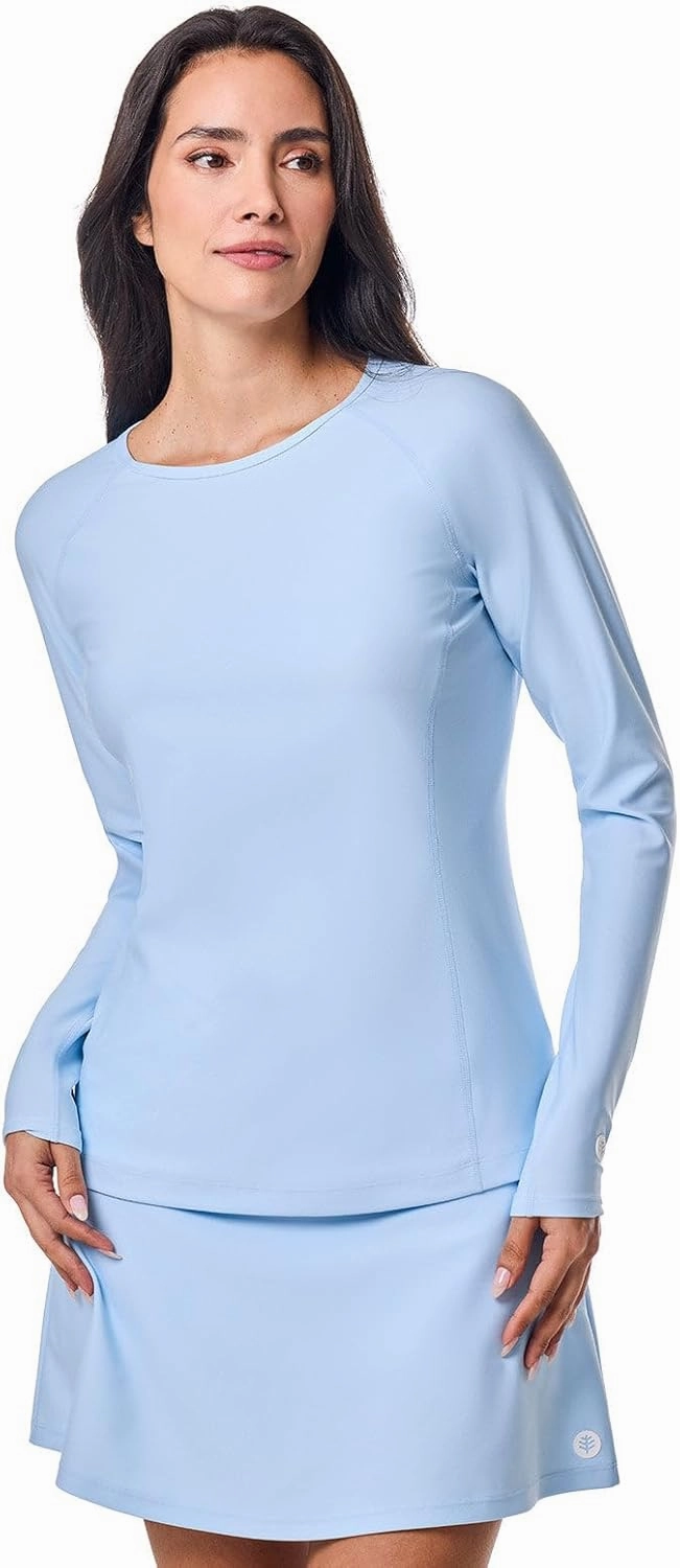 Coolibar UPF 50  Women's Hightide Long Sleeve Swim Shirt - Sun Protective