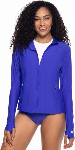 Coolibar UPF 50  Women's Malawi Swim Jacket - Sun Protective