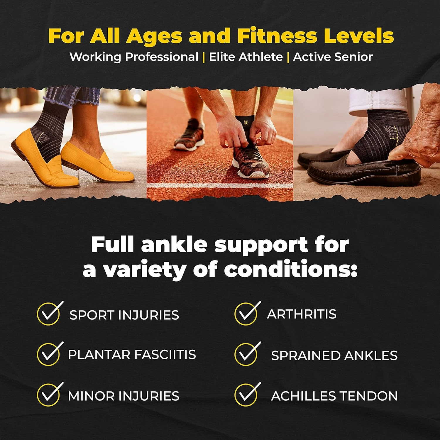 Copperfit Compression Ankle Brace for Women Support, Durable Design Foot and Ankle Support for Women & Men Ideal to Support for Sports, Running, Comfortable Fit, Breathable Material - Small